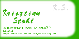 krisztian stohl business card